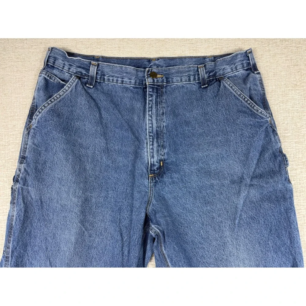 Carhartt B13-DPS Original Dungaree Fit Blue Denim Work Jeans Mens 40x34